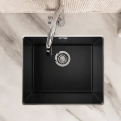 Vellamo Terra 1 Bowl Granite Composite Inset / Undermount Kitchen Sink & Waste - 533 x 457mm