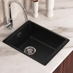 Vellamo Terra Compact 1 Bowl Granite Composite Inset or Undermount Kitchen Sink & Waste - 370 x 460mm