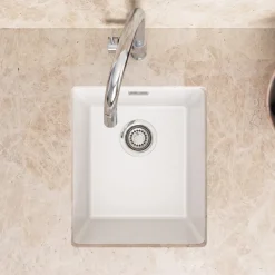 Vellamo Terra Compact 1 Bowl Granite Composite Inset or Undermount Kitchen Sink & Waste - 370 x 460mm