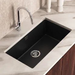 Vellamo Terra XL 1 Bowl Granite Composite Inset / Undermount Kitchen Sink & Waste - 774 x 434mm