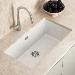 Vellamo Terra XL 1 Bowl Granite Composite Inset / Undermount Kitchen Sink & Waste - 774 x 434mm