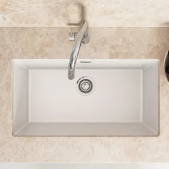 Vellamo Terra XL 1 Bowl Granite Composite Inset / Undermount Kitchen Sink & Waste - 774 x 434mm