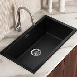 Vellamo Terra XL 1 Bowl Granite Composite Inset / Undermount Kitchen Sink & Waste - 774 x 434mm