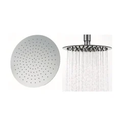 Vellamo Thin Round Fixed Shower Head - 300mm
