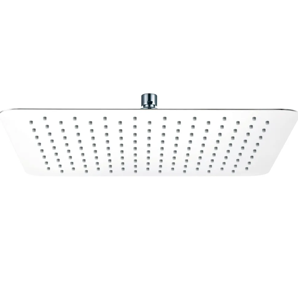 Vellamo Thin Square Fixed Shower Head - 400mm - Polished Chrome
