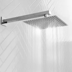 Vellamo Thin Square Fixed Shower Head - 200mm