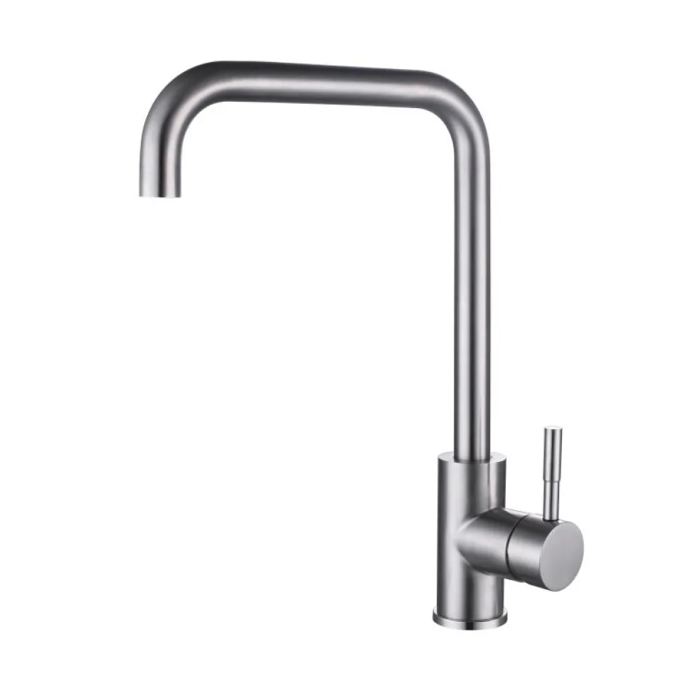 Vellamo Touch Control Single Lever Mono Kitchen Mixer Tap - Brushed Nickel