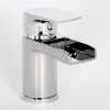 Vellamo Tugela Mini Waterfall Basin Mixer with Clicker Waste