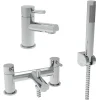 Vellamo Twist Basin Mixer and Bath Shower Mixer Pack