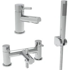 Vellamo Twist Basin Mixer and Bath Shower Mixer Pack