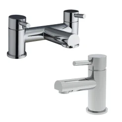 Vellamo Twist Basin Mixer and Bath Filler Pack