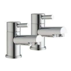 Vellamo Twist Basin Pillar Taps