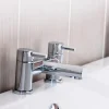 Vellamo Twist Deck Mounted Bath Filler - Chrome