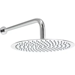 Vellamo Ultra Thin Round 400mm Shower Head & Wall Mounted Arm