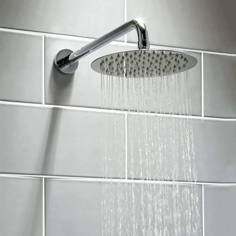 Vellamo Ultra Thin Round 300mm Shower Head & Wall Mounted Arm