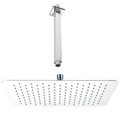 Vellamo Ultra Thin Square 400mm Shower Head & Ceiling Mounted Arm