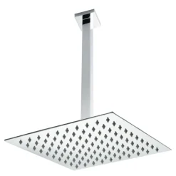 Vellamo Ultra Thin Square 200mm Shower Head & Ceiling Mounted Arm
