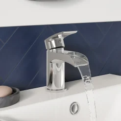 Vellamo Venta Waterfall Mini Basin Mixer Tap & Waste