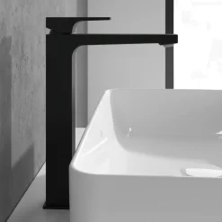 Villeroy & Boch Architectura Square Tall Basin Mixer Tap with Click Clack Waste