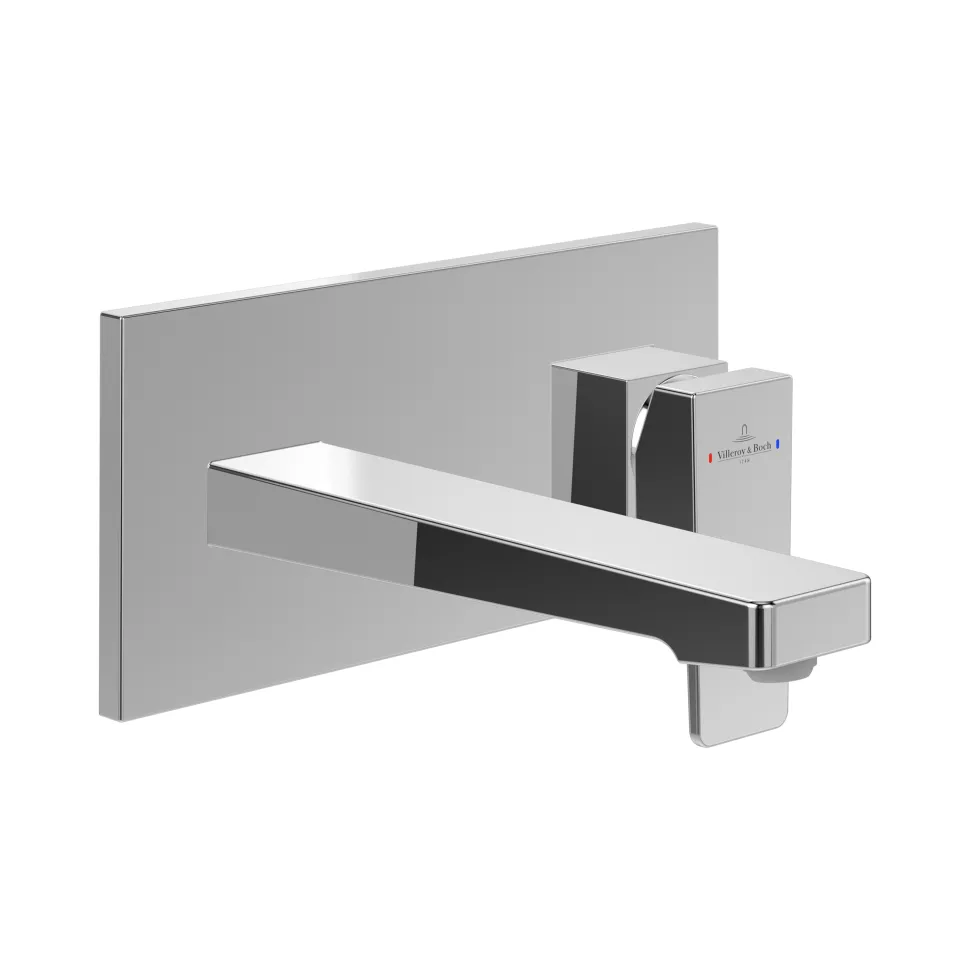 Villeroy & Boch Architectura Square Wall Mounted Basin Mixer Tap & Easy Installation Box