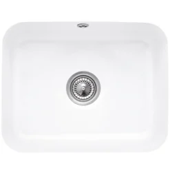 Villeroy & Boch Cisterna White Ceramic Large Single Bowl Undermount Kitchen Sink - 550mm x 440mm