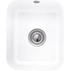 Villeroy & Boch Cisterna 45 White Ceramic Single Bowl Undermount Kitchen Sink - 370 x 435mm