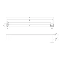 Villeroy & Boch Elements Striking 645mm Towel Rail