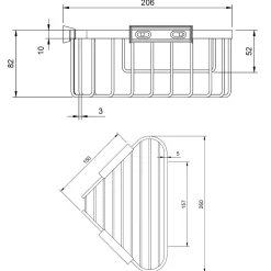 Villeroy & Boch Elements Tender Wire Corner Shower Basket