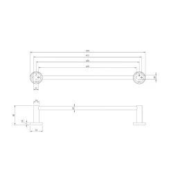 Villeroy & Boch Elements Tender 504mm Straight Towel Rail