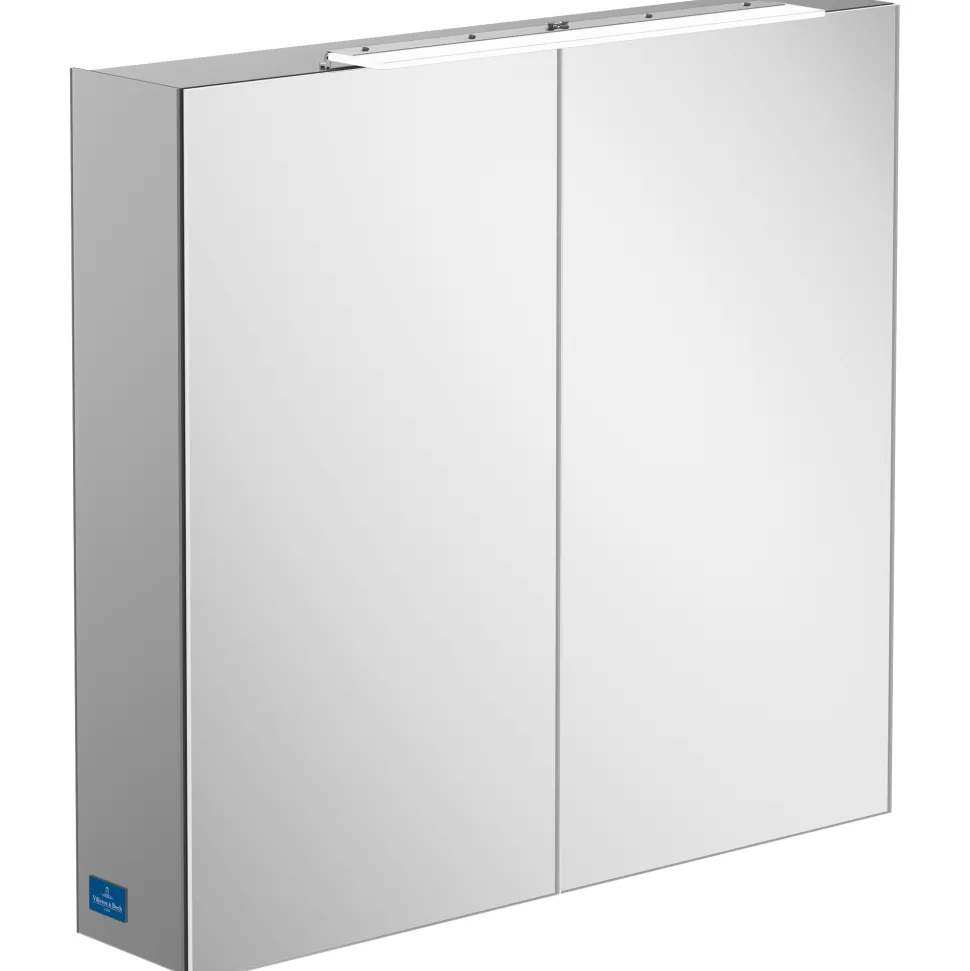 Villeroy & Boch My View One 2 Door LED Illuminated Mirrored Cabinet & Shaver Socket