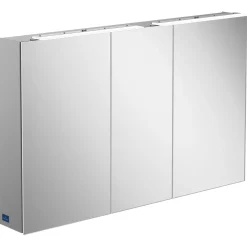 Villeroy & Boch My View One 3 Door LED Illuminated Mirrored Cabinet & Shaver Socket - 1207 x 810mm