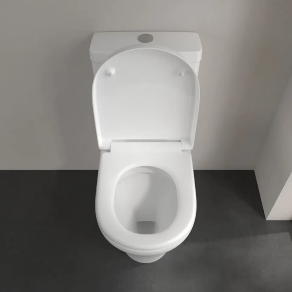 Villeroy & Boch O.novo Comfort Height Rimless Closed Coupled Toilet with Soft Close Toilet Seat