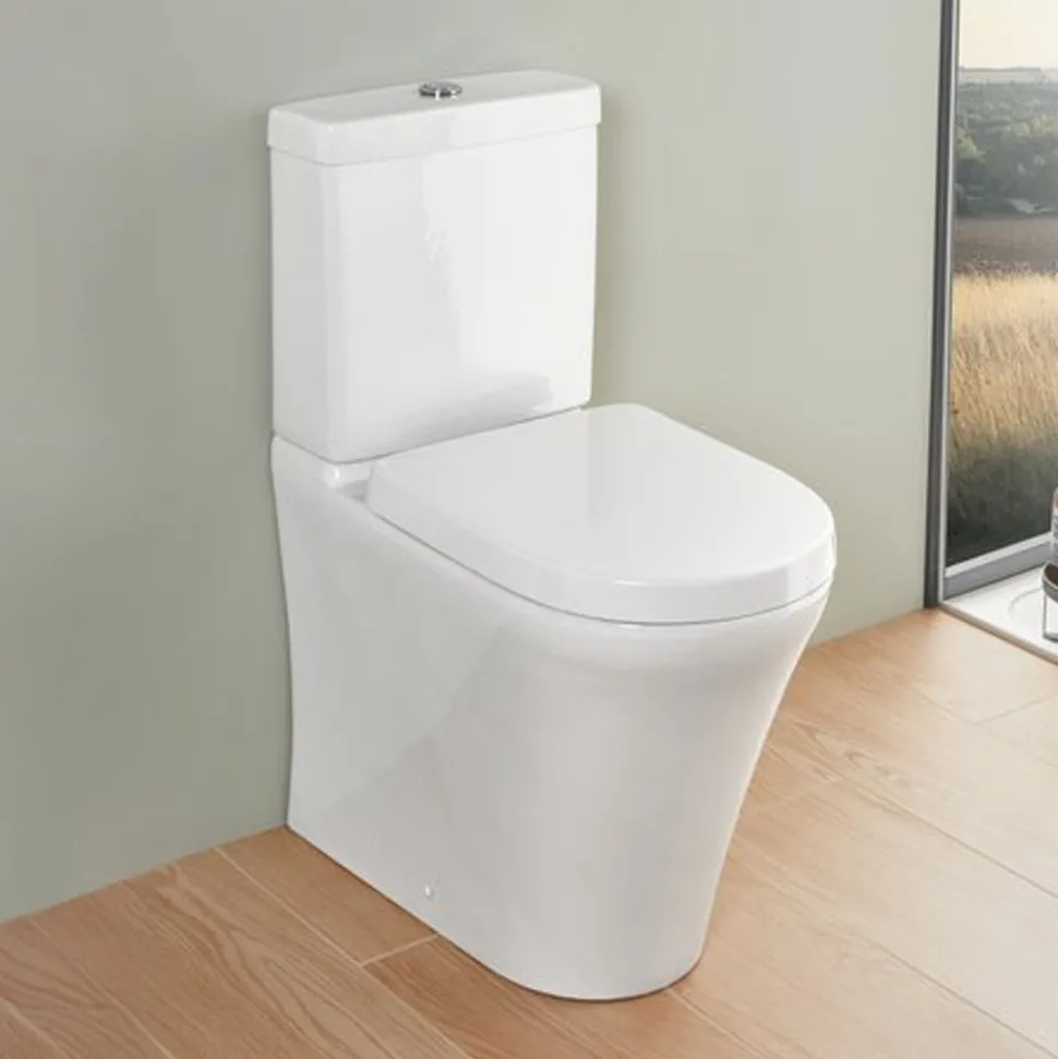 Villeroy & Boch O.novo Comfort Height Rimless Closed Coupled Toilet with Soft Close Toilet Seat