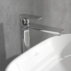 Villeroy & Boch O.novo Tall Basin Mixer Tap with Click Clack Waste