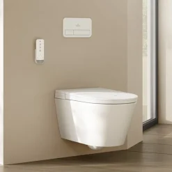 Villeroy & Boch Tivo Wall Hung Smart Toilet with Soft Close Heated Seat & Remote Control