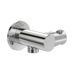 Villeroy & Boch Universal Round Combined Wall Elbow Outlet & Shower Handset Holder