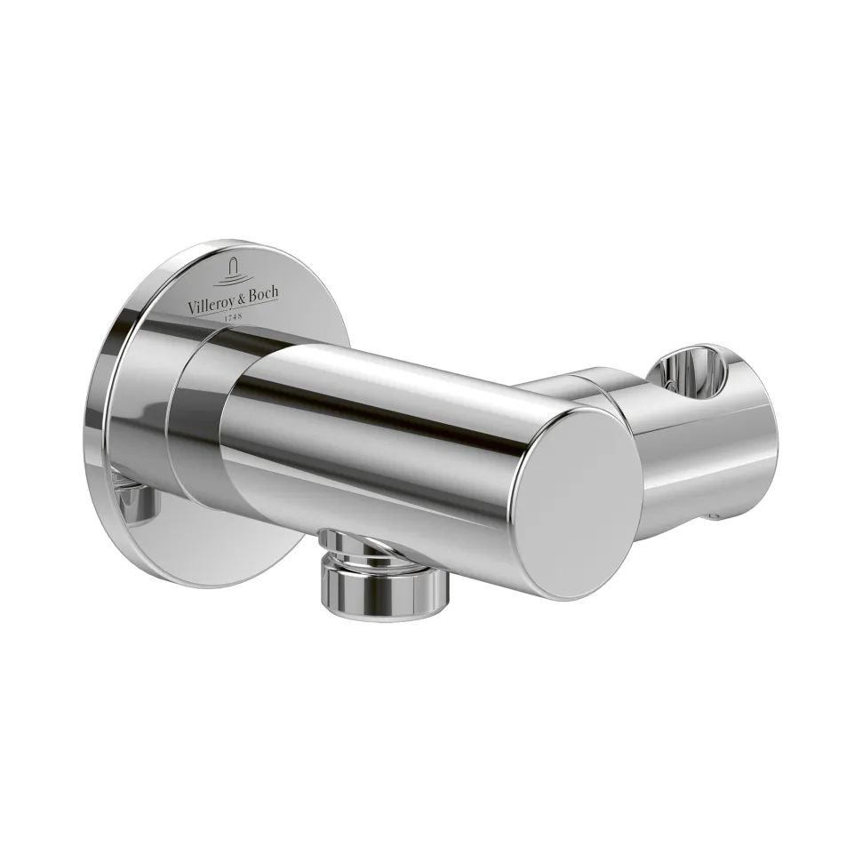 Villeroy & Boch Universal Round Combined Wall Elbow Outlet & Shower Handset Holder