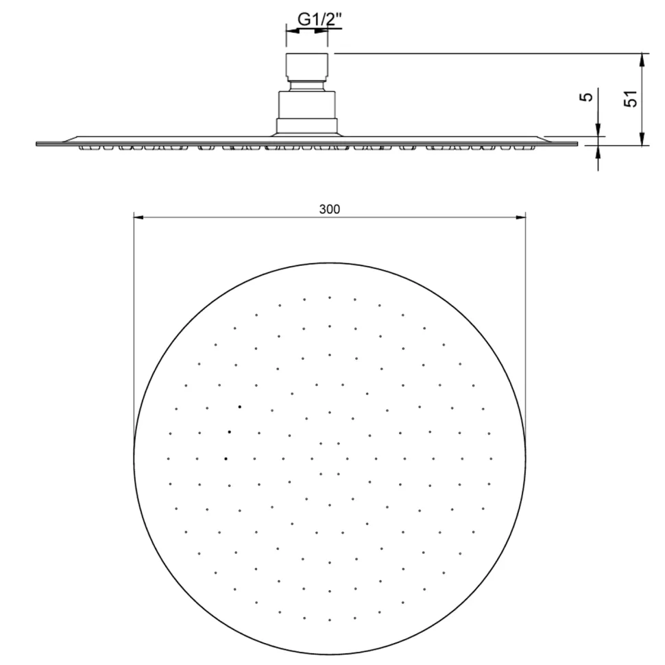 Villeroy & Boch Universal Stainless Steel Round Shower Head