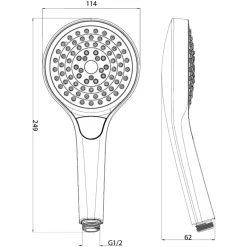 Villeroy & Boch Verve Round 3 Spray Shower Handset