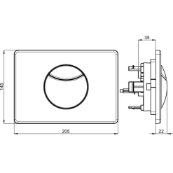 Villeroy & Boch ViConnect Dual Flush Plate with Circular Buttons
