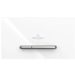 Villeroy & Boch ViConnect Glass Dual Flush Plate with Angular Buttons