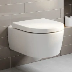 Villeroy & Boch ViConnect Pro 2.0 Frame with Arto Rimless Wall Mounted Toilet, Flush Plate & Soft Close Toilet Seat