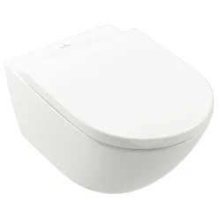 Villeroy & Boch ViConnect Pro 2.0 Frame with Subway 3.0 TwistFlush Rimless Wall Mounted Toilet, Flush Plate & Soft Close Toilet Seat