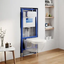 Villeroy & Boch ViConnect Pro 2.0 Frame with Subway 2.0 Rimless Wall Mounted Toilet, Flush Plate & Soft Close Toilet Seat