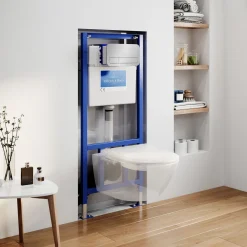 Villeroy & Boch ViConnect Pro 2.0 Frame with Subway 2.0 Rimless Wall Mounted Toilet, Flush Plate & Soft Close Toilet Seat
