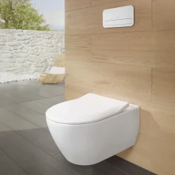 Villeroy & Boch ViConnect Pro 2.0 Frame with Subway 2.0 Rimless Wall Mounted Toilet, Flush Plate & Soft Close Toilet Seat