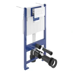 Villeroy & Boch ViConnect Pro S Frame with Subway 2.0 Wall Mounted Rimless Toilet, Flush Plate & Soft Close Toilet Seat