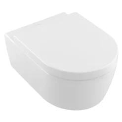 Villeroy & Boch ViConnect Pro S Frame with Arto Wall Mounted Rimless Toilet, Flush Plate & Soft Close Toilet Seat