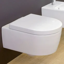 Villeroy & Boch ViConnect Pro S Frame with Arto Wall Mounted Rimless Toilet, Flush Plate & Soft Close Toilet Seat