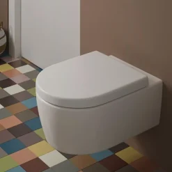 Villeroy & Boch ViConnect Pro S Frame with Arto Wall Mounted Rimless Toilet, Flush Plate & Soft Close Toilet Seat